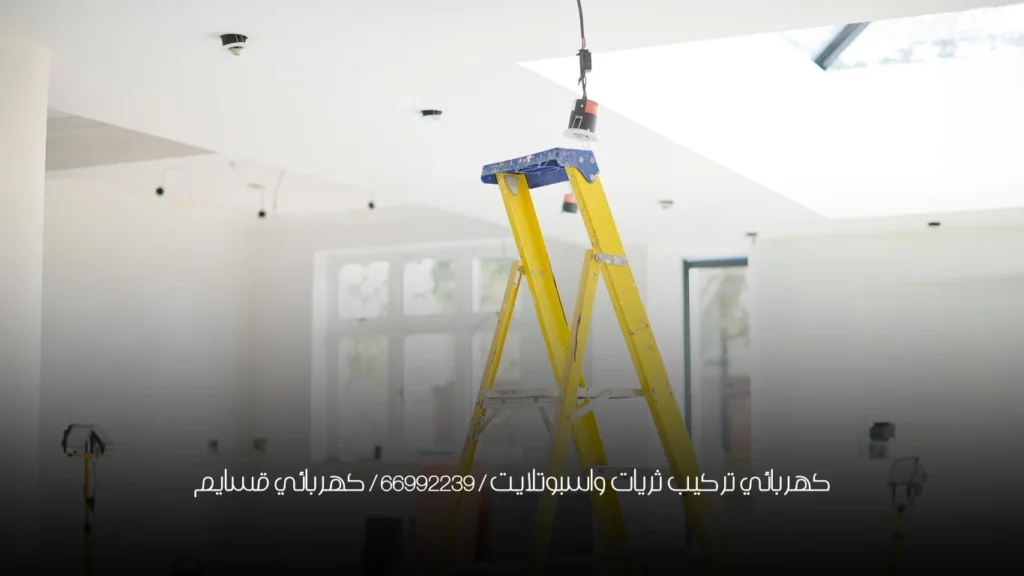 كهربائي تركيب ثريات واسبوتلايت / 66629504 / كهربائي قسايم